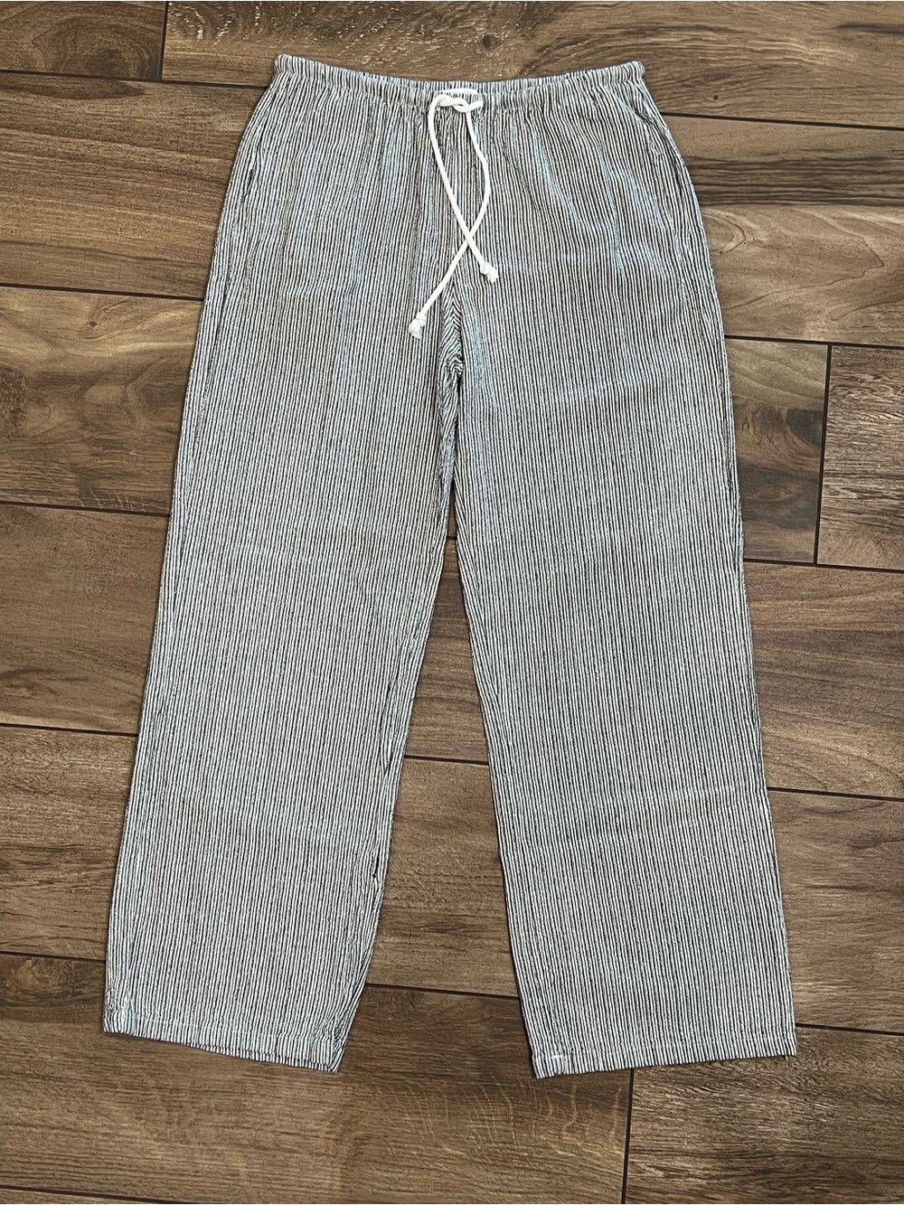 Vanilla Star Black & White Pinstripe Wide Leg Pants
